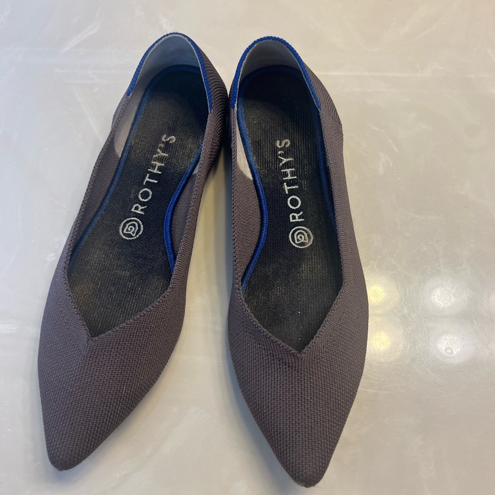Rothy’s Pointed Toe Flats In A Grape Color Size 9 - image 3